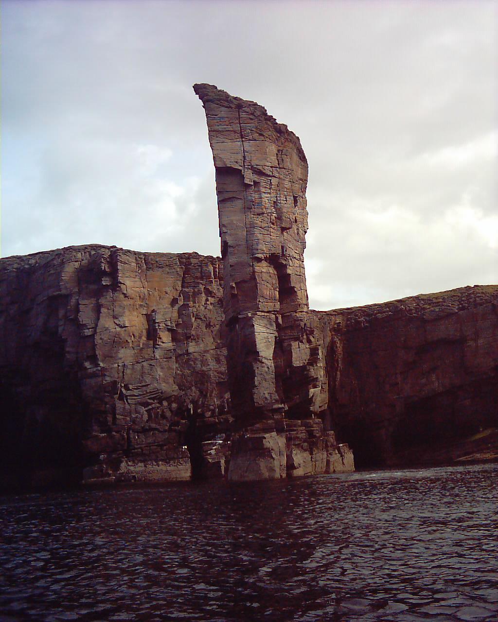 Yesnaby Castle. seaward face.
